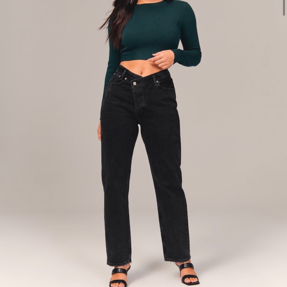 Abercrombie & Fitch curve love high rise dad jeans